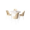 Dining Table & Chairs Set (5 Pieces) Tor - White, Cream White
Cream