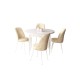 Dining Table & Chairs Set (5 Pieces) Tor - White, Cream White
Cream Dining Table & Chairs Set (5 Pieces) Tor - White, Cream White
Cream