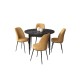 Dining Table & Chairs Set (5 Pieces) Tor - Black Marble, Cappuccino Black Marble
Cappuccino Dining Table & Chairs Set (5 Pieces) Tor - Black Marble, Cappuccino Black Marble
Cappuccino