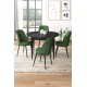 Dining Table & Chairs Set (5 Pieces) Tor - Black Marble, Khaki Black Marble
Khaki