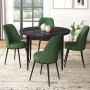 Dining Table & Chairs Set (5 Pieces) Tor - Black Marble, Khaki Black Marble
Khaki