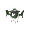 Dining Table & Chairs Set (5 Pieces) Tor - Black Marble, Khaki Black Marble
Khaki