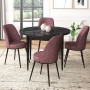 Dining Table & Chairs Set (5 Pieces) Tor - Black Marble, Dusty Rose Black Marble
Dusty Rose