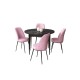 Dining Table & Chairs Set (5 Pieces) Tor - Black Marble, Pink Black Marble
Pink Dining Table & Chairs Set (5 Pieces) Tor - Black Marble, Pink Black Marble
Pink