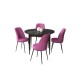Dining Table & Chairs Set (5 Pieces) Tor - Black Marble, Purple Black Marble
Purple Dining Table & Chairs Set (5 Pieces) Tor - Black Marble, Purple Black Marble
Purple