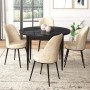 Dining Table & Chairs Set (5 Pieces) Tor - Black Marble, Cream Black Marble
Cream