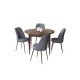 Dining Table & Chairs Set (5 Pieces) Tor - Baroque, Fume Baroque
Fume