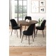 Dining Table & Chairs Set (5 Pieces) Tor - Baroque, Black Baroque
Black