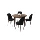 Dining Table & Chairs Set (5 Pieces) Tor - Baroque, Black Baroque
Black