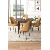 Dining Table & Chairs Set (5 Pieces) Tor - Baroque, Cappuccino Baroque
Cappuccino