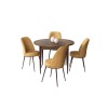 Dining Table & Chairs Set (5 Pieces) Tor - Baroque, Cappuccino Baroque
Cappuccino