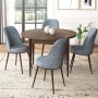 Dining Table & Chairs Set (5 Pieces) Tor - Baroque, Grey Baroque
Grey
