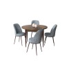 Dining Table & Chairs Set (5 Pieces) Tor - Baroque, Grey Baroque
Grey