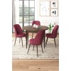 Dining Table & Chairs Set (5 Pieces) Tor - Baroque, Burgundy Baroque
Burgundy