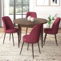 Dining Table & Chairs Set (5 Pieces) Tor - Baroque, Burgundy Baroque
Burgundy