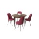 Dining Table & Chairs Set (5 Pieces) Tor - Baroque, Burgundy Baroque
Burgundy Dining Table & Chairs Set (5 Pieces) Tor - Baroque, Burgundy Baroque
Burgundy