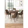 Dining Table & Chairs Set (5 Pieces) Tor - Baroque, Brown Baroque
Brown