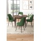 Dining Table & Chairs Set (5 Pieces) Tor - Baroque, Khaki Baroque
Khaki