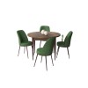Dining Table & Chairs Set (5 Pieces) Tor - Baroque, Khaki Baroque
Khaki