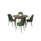 Dining Table & Chairs Set (5 Pieces) Tor - Baroque, Khaki Baroque
Khaki