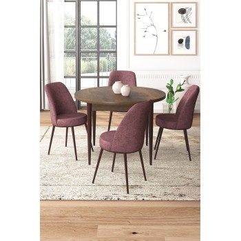 Dining Table & Chairs Set (5 Pieces) Tor - Baroque, Dusty Rose Baroque
Dusty Rose
