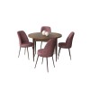 Dining Table & Chairs Set (5 Pieces) Tor - Baroque, Dusty Rose Baroque
Dusty Rose