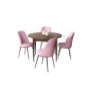 Dining Table & Chairs Set (5 Pieces) Tor - Baroque, Pink Baroque
Pink