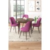 Dining Table & Chairs Set (5 Pieces) Tor - Baroque, Purple Baroque
Purple