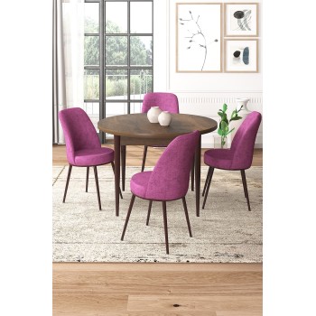 Dining Table & Chairs Set (5 Pieces) Tor - Baroque, Purple Baroque
Purple