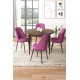 Dining Table & Chairs Set (5 Pieces) Tor - Baroque, Purple Baroque
Purple