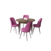 Dining Table & Chairs Set (5 Pieces) Tor - Baroque, Purple Baroque
Purple