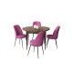 Dining Table & Chairs Set (5 Pieces) Tor - Baroque, Purple Baroque
Purple