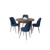 Dining Table & Chairs Set (5 Pieces) Tor - Baroque, Navy Blue Baroque
Navy Blue