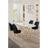 Dining Table & Chairs Set (5 Pieces) Vals - White, Gold, Anthracite White
Gold
Anthracite