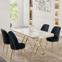 Dining Table & Chairs Set (5 Pieces) Vals - White, Gold, Anthracite White
Gold
Anthracite