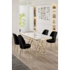 Dining Table & Chairs Set (5 Pieces) Vals - White, Gold, Black White
Gold
Black