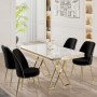 Dining Table & Chairs Set (5 Pieces) Vals - White, Gold, Black White
Gold
Black