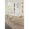 Dining Table & Chairs Set (5 Pieces) Vals - White, Gold, Cream White
Gold
Cream