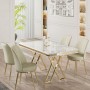 Dining Table & Chairs Set (5 Pieces) Vals - White, Gold, Cream White
Gold
Cream