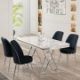 Dining Table & Chairs Set (5 Pieces) Vals - White, Chrome, Anthracite White
Chrome
Anthracite
