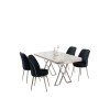 Dining Table & Chairs Set (5 Pieces) Vals - White, Chrome, Anthracite White
Chrome
Anthracite