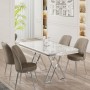 Dining Table & Chairs Set (5 Pieces) Vals - White, Chrome, Cappuccino White
Chrome
Cappuccino