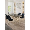 Dining Table & Chairs Set (5 Pieces) Vals - Black Marble, Gold, Anthracite Black Marlbe
Gold
Anthracite