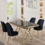 Dining Table & Chairs Set (5 Pieces) Vals - Black Marble, Gold, Anthracite Black Marlbe
Gold
Anthracite
