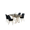 Dining Table & Chairs Set (5 Pieces) Vals - Black Marble, Gold, Anthracite Black Marlbe
Gold
Anthracite