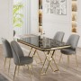 Dining Table & Chairs Set (5 Pieces) Vals - Black Marble, Gold, Grey Black Marble
Gold
Grey
