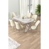 Dining Table & Chairs Set (7 Pieces) Lai - White, Chrome, Cream White
Chrome
Cream