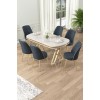 Dining Table & Chairs Set (7 Pieces) Lai - White, Gold, Anthracite White
Gold
Anthracite
