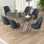 Dining Table & Chairs Set (7 Pieces) Lai - Anthracite, Chrome Anthracite
Chrome