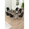 Dining Table & Chairs Set (7 Pieces) Lai - Anthracite, Chrome, Black Anthracite
Chrome
Black